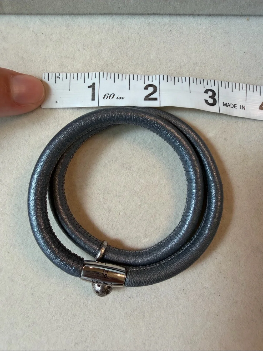 Endless Jewelry x Jennifer Lopez Shimmery Gunmetal Blue Wrap Charm Bracelet